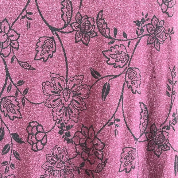 {Loft} Plum Floral Knit Tank Dress - Picture 8 of 8